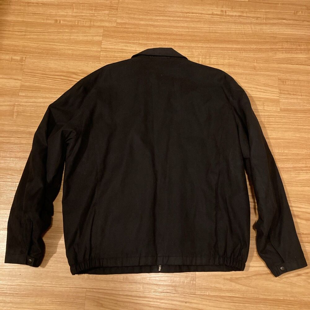 Claiborne Outerwear Mens L Black Soft Shell Jacket 90s Y2K Pockets Full Zip - Picture 13 of 13